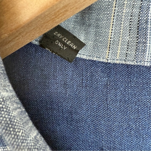 Ike Behar Men’s 100% Linen Plaid Button Down Front Short Sleeve Shirt XXL - Picture 7 of 9